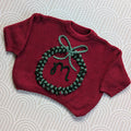 Letter Jumper with Christmas Wreath