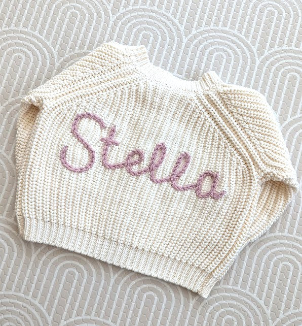 Cream Cardigan with Name