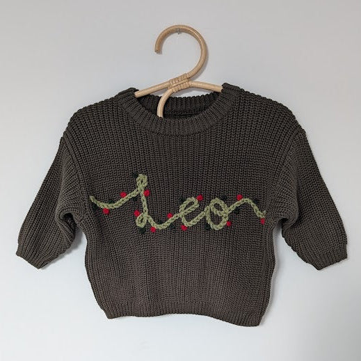 Name Jumper with Festive Baubles